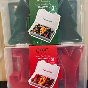 Green Divided Serving Tray with Lid and Handle